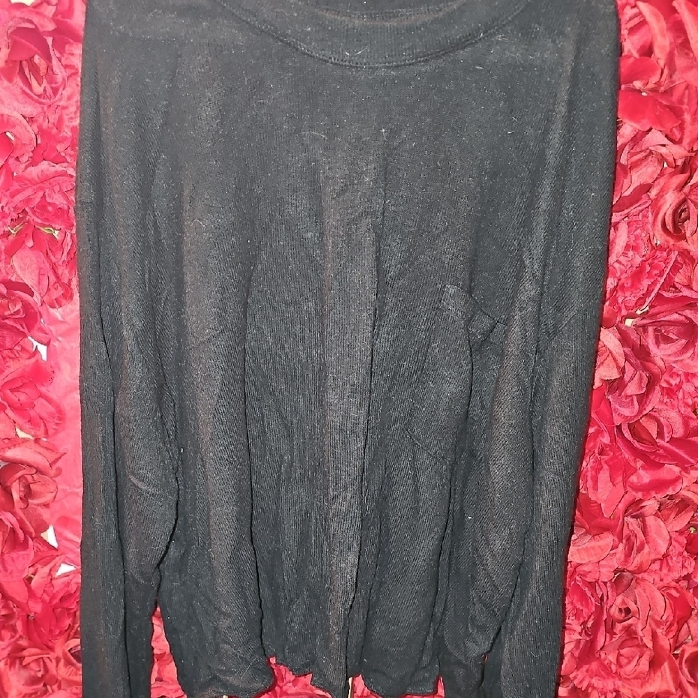 Wild Fable Black Women's Crop Thin Sweater Size Medium